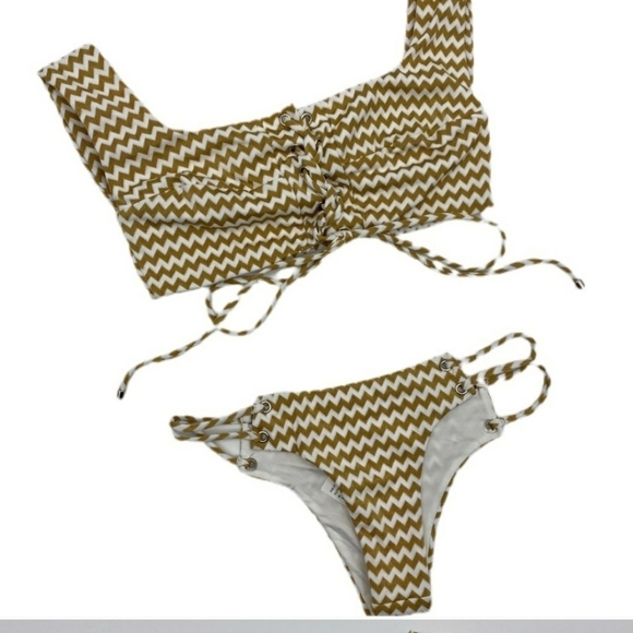 Blue Life Roped Up Skimpy Gold bikini set 2 pc - Picture 9 of 16